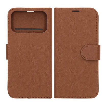 Plånboksfodral med stativ till iPhone 17 Pro - Brun