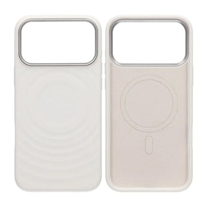Cream wave liquid silicone Case For iPhone 17 Pro Max White