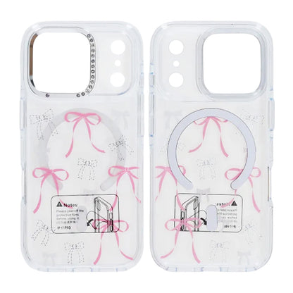 Skal Magsafe till iPhone 17 Pro Max - Transparent med rosett