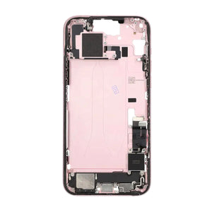 Mittenram med smådelar för iPhone 15 Plus - Rosa OEM