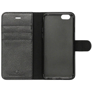 iPhone 6/6S Plånboksfodral Läder med Stativ - Svart