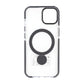 Skal Magsafe till iPhone 15 - Transparent svart med ringstativ