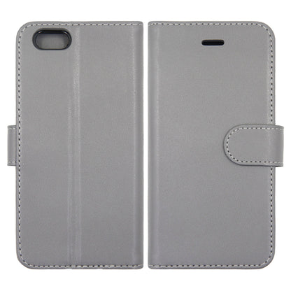 iPhone 6 och iPhone 6S Plånboksfodral Läder med Stativ - Grå