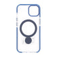 Skal Magsafe till iPhone 15 - Transparent blå med ringstativ