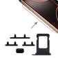 Knappar och Simkorthållare för iPhone 15/15 Plus - Svart