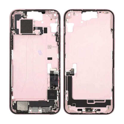 Mittenram med smådelar för iPhone 15 Plus - Rosa OEM