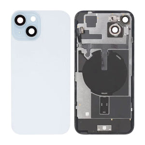 iPhone 15 Plus Baksida Glas med smådelar - Vit