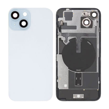iPhone 15 Plus Baksida Glas med smådelar - Vit