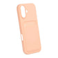 Mobilskal Silikon med Korthållare för iPhone 17 - Rosa