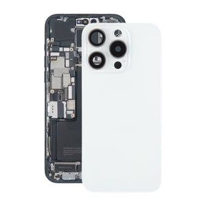 iPhone 15 Pro Baksida Glas med Magnet och Kameralins - Vit Titan