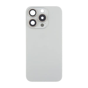 iPhone 15 Pro Baksida Glas med Magnet och Kameralins - Naturlig Titan