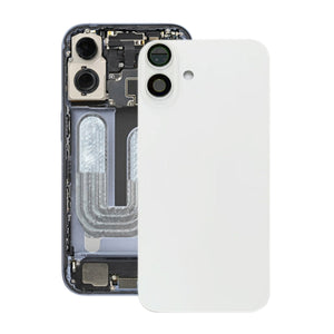iPhone 16 Plus Baksida Glas med Magnet och Kameralins - Vit