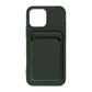 Silicone Case with Card Holder iPhone 16 Pro Max - Military green