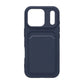 Silicone Mobile Case with Card Holder for iPhone 17 Pro - Blue