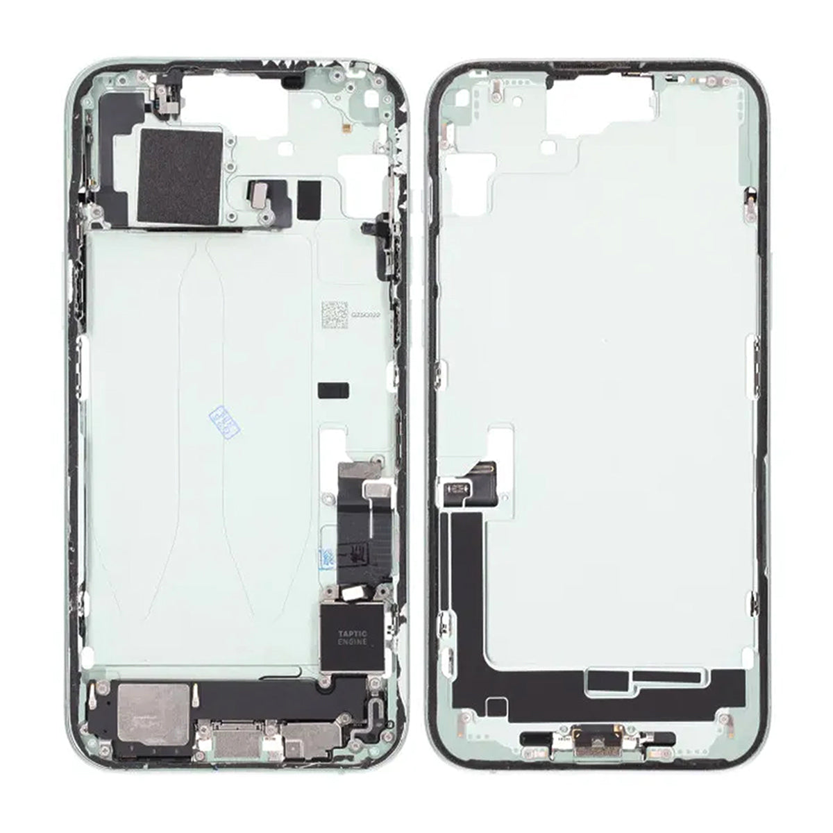 Mittenram med smådelar för iPhone 15 Plus - Grön OEM