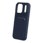 Silicone Mobile Case with Card Holder for iPhone 17 Pro - Blue