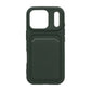 Silicone Case with Card Holder iPhone 17 Pro - Military green
