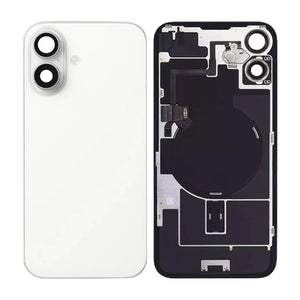iPhone 16 Plus Baksida Glas med smådelar - Vit