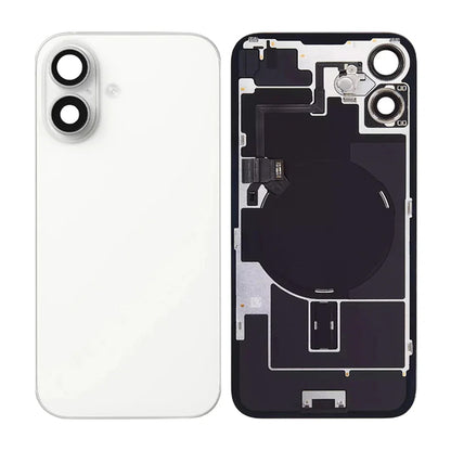 iPhone 16 Plus Baksida Glas med smådelar - Vit