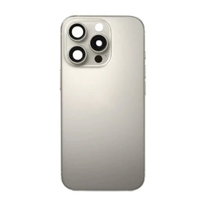 iPhone 16 Pro Baksida Glas med smådelar - Naturlig Titan