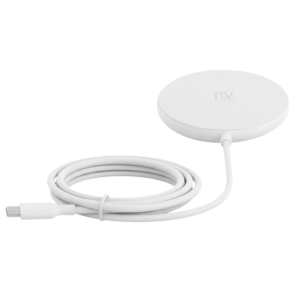 Rvelon Trådlös MagSafe Laddare - Qi2 15W USB-C - Vit