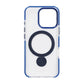 Pindun 360°Rotating Stand Magnetic Case For iPhone 16 Pro Max Blue