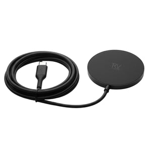 Rvelon Trådlös MagSafe Laddare med Stativ Qi2 15W USB-C - Svart