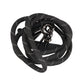Long style Braided Lanyard Striped black