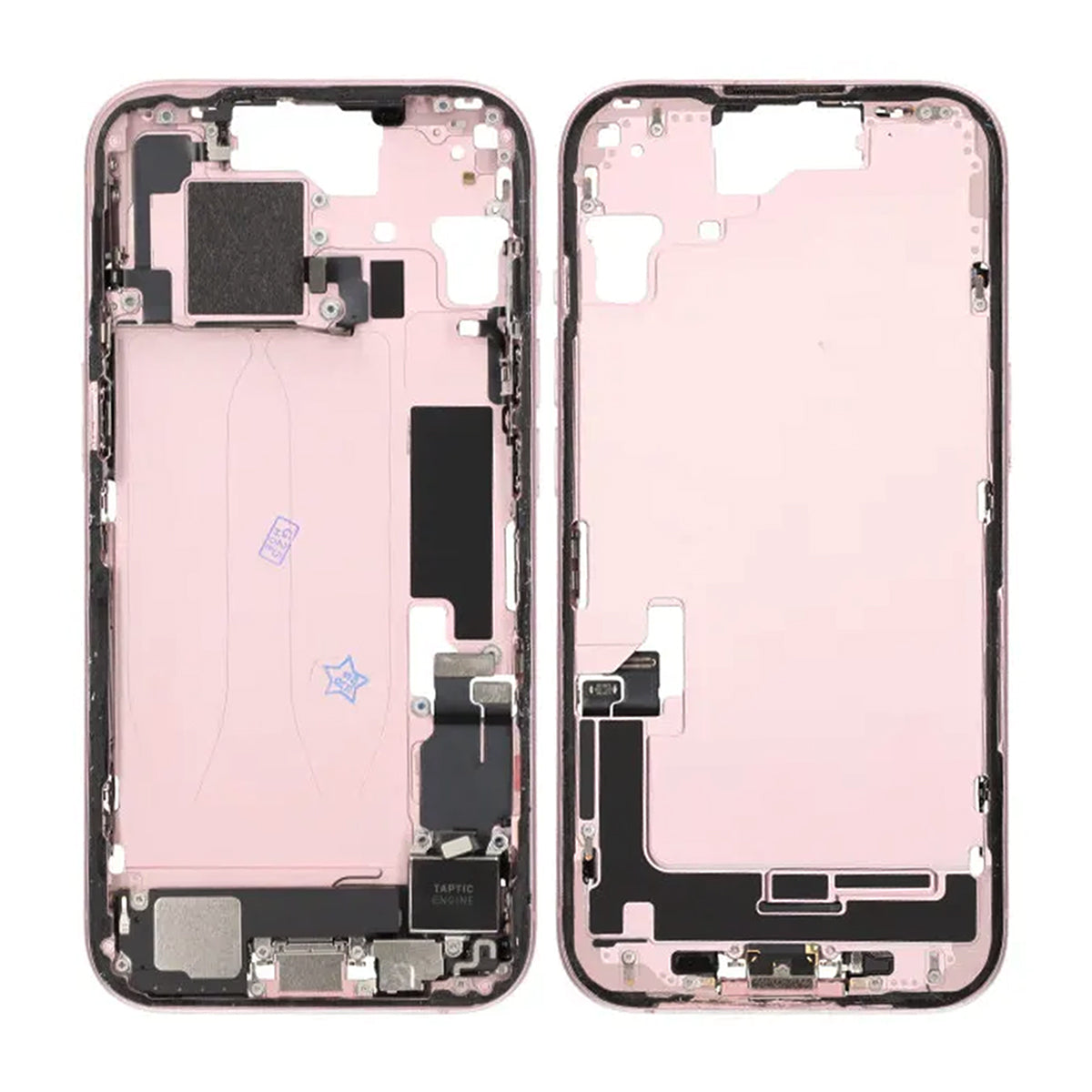 Mittenram med smådelar för iPhone 15 - Rosa OEM