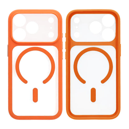 Twilight Precision Hole AI Capacitor Button Phone Case For iPhone 17 Pro Orange