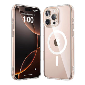 1.5MM Inner Anti-drop TPU+PC Magnetic Clear Case for iPhone 16 Pro