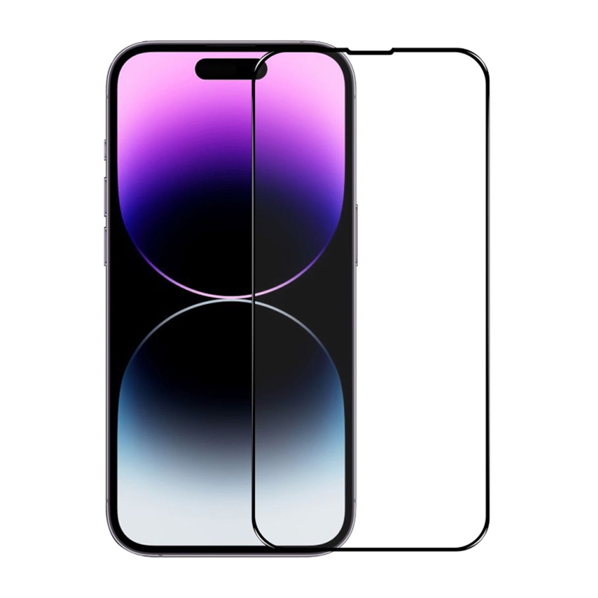 iPhone 14 Pro High aluminum screen printing full screen tempered film(Bulk)
