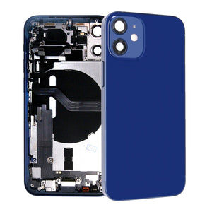 iPhone 12 Mini Baksida med Komplett Ram - Blå