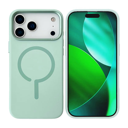 Mobilskal Silikon med Kamera Metallram för iPhone 17 Pro Max - Grön