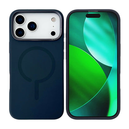 Mobilskal Silikon med Kamera Metallram för iPhone 17 Pro - Blå