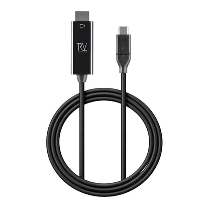 Rvelon USB-C till HDMI 1.4-kabel 4K - 2 meter med chipset