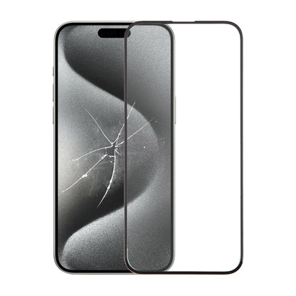 Rvelon Skärmskydd iPhone 15 Pro Max Härdat Glas 2.5D - Svart Bulk
