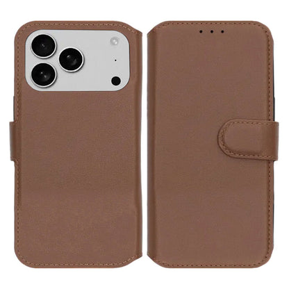 Rvelon Plånboksfodral Äkta Läder för iPhone 17 Pro - Brun