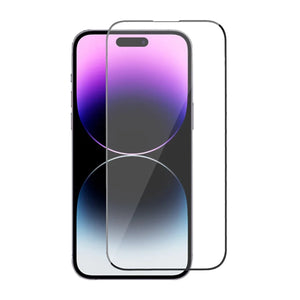 Rvelon Skärmskydd iPhone 14 Pro Max Härdat Glas 2.5D - Svart Bulk