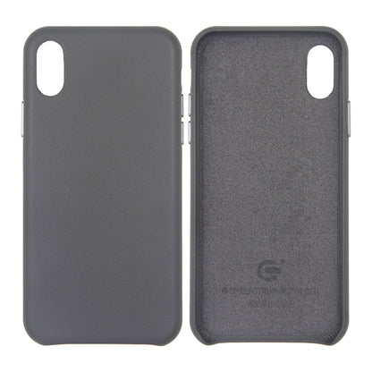 iPhone X och iPhone XS Läderfodral - Grå