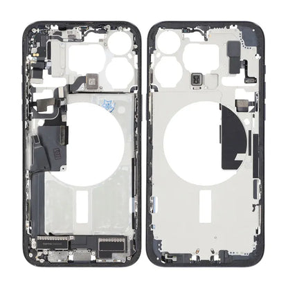 Mittenram med smådelar för iPhone 15 Pro Max - Blå Titan OEM
