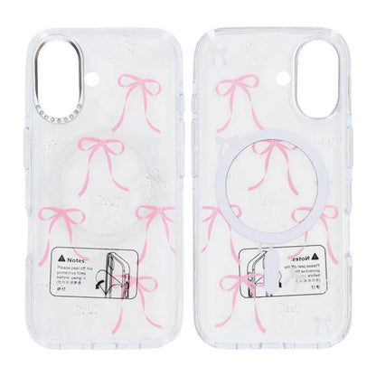 Mobilskal Magsafe till iPhone 16 - Transparent med rosett