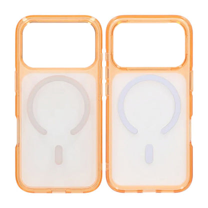 Mobilskal TPU Magsafe för iPhone 17 Pro - Orange Transparent