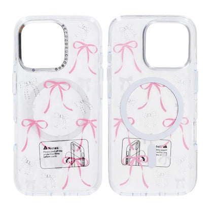 Mobilskal Magsafe till iPhone 16 Pro - Transparent med rosett