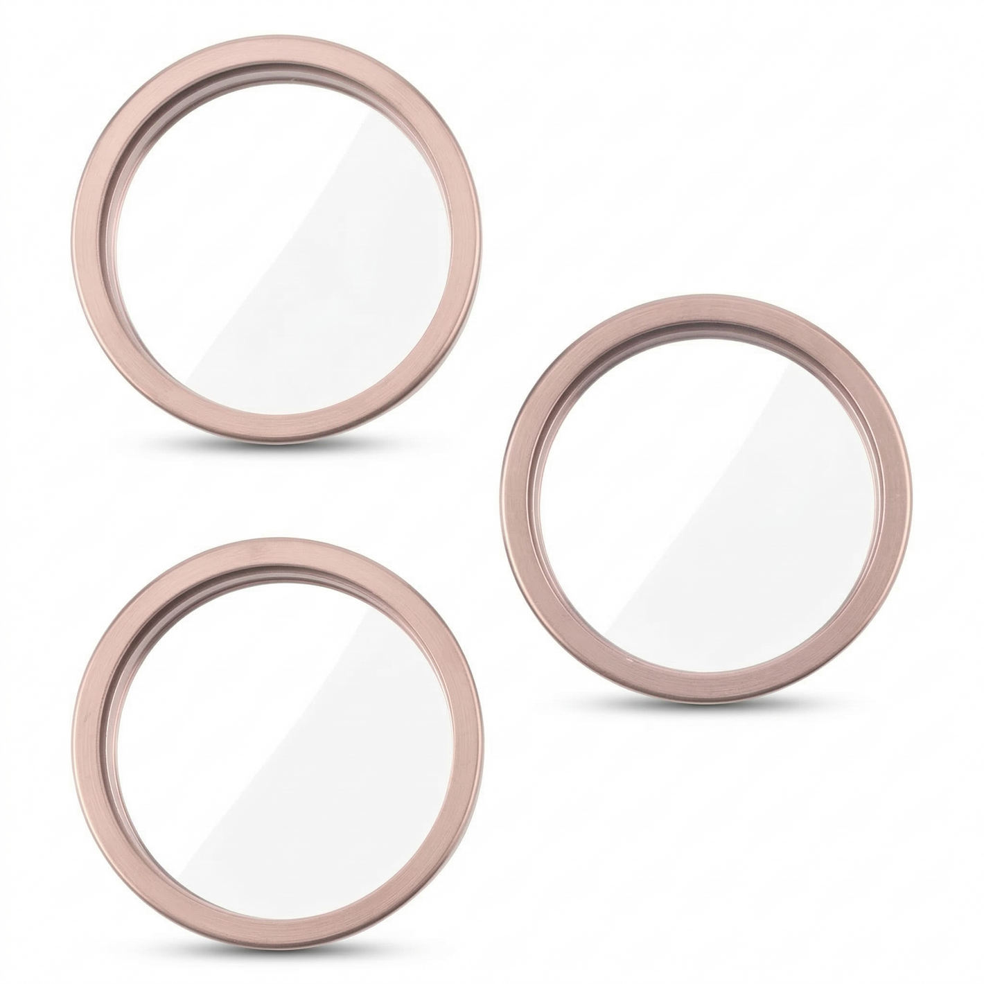 iPhone 16 Pro Max Back camera lens outer protector hoop ring, 3-pack - Gold