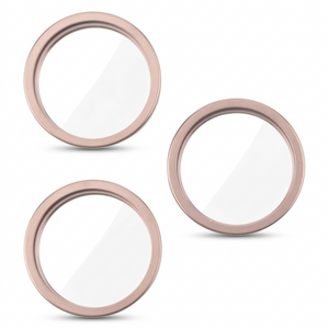iPhone 16 Pro Max Back camera lens outer protector hoop ring, 3-pack - Gold