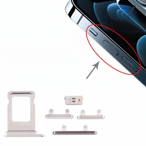 iPhone 12 Pro Sim Card Holder + Side buttons - White