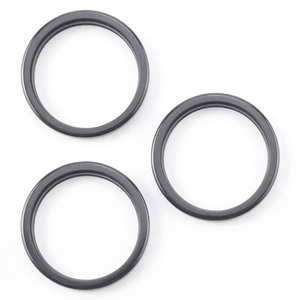 iPhone 16 Pro Max Back camera lens outer protector hoop ring, 3-pack - Black