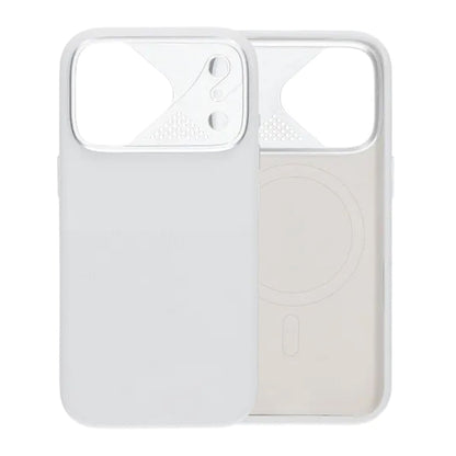 Silikonskal MagSafe med Kameraskydd till iPhone 17 Pro - Vit