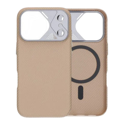Slim MagSafe Skal med Carbonmönster till iPhone 17 Pro Max - Beige